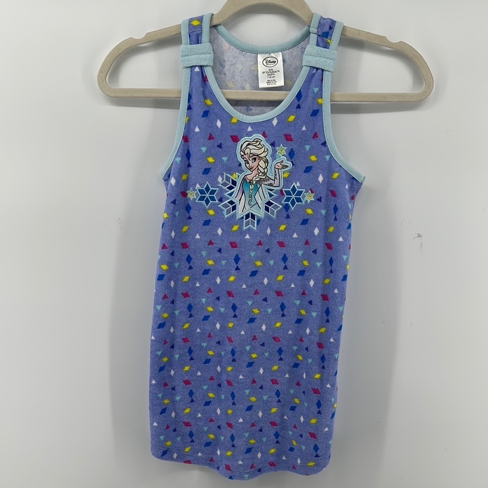 Disney Whimsical Princess Beach Blue/Purple Swim Elsa Coverup Dress Sz5/6